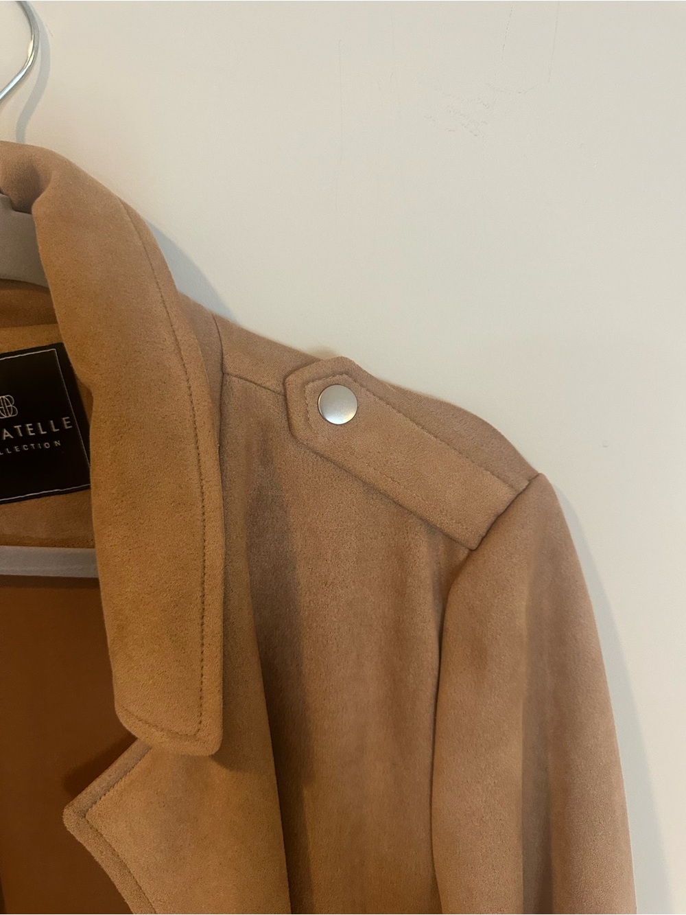 bagatelle Tan Suede-Style Moto Jacket - Picture 2 of 6